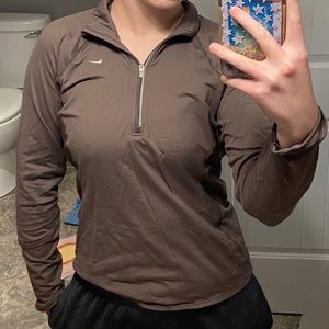 NIKE - dryfit brown quarter zip
